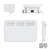 BULK Trade X10 Pack - 1kw / 1.5kw / 2kw Electric Panel Heaters Wall Mounted - LOT20/ERP Compliant c/w 24/7 Timer / Thermostat - Wall Hung Fixings + Mounting Feet