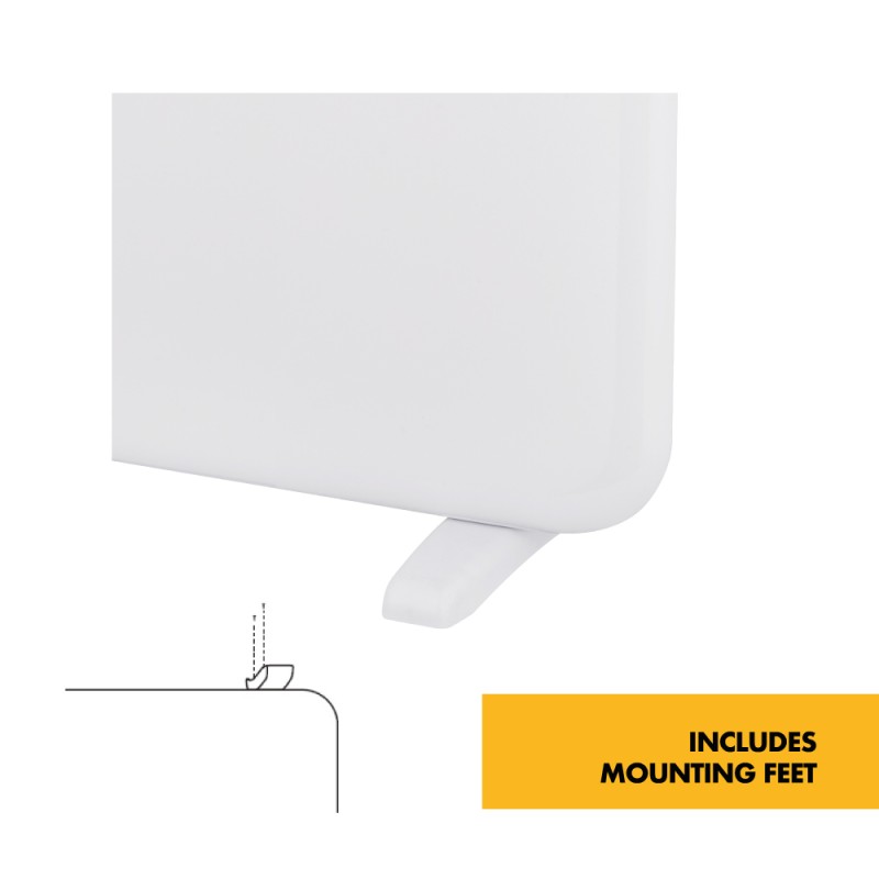 1.5KW / 1500W Electric Panel Heater Wall Mounted - LOT20/ERP Compliant c/w 24/7 Timer / Thermostat - Wall Hung Fixings + Mounting Feet