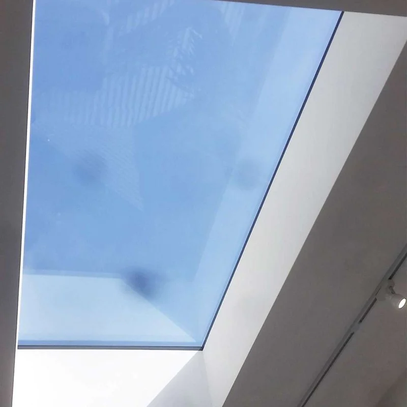 Flat Roof Lantern - Frameless Glass Window Skylight for Flat Roofs - Glazed Roof Lantern Triple Glazed Toughened Glass 