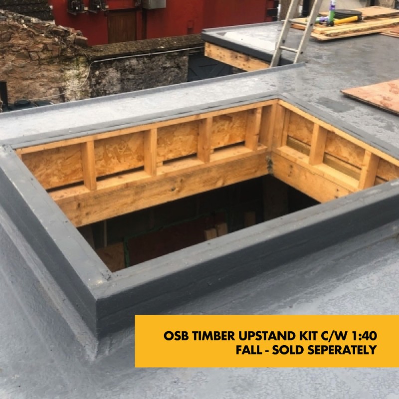 1000mm x 1500mm Flat Roof Lantern - Frameless Glass Window Skylight for Flat Roofs - Glazed Roof Lantern Triple Glazed Toughened Glass 