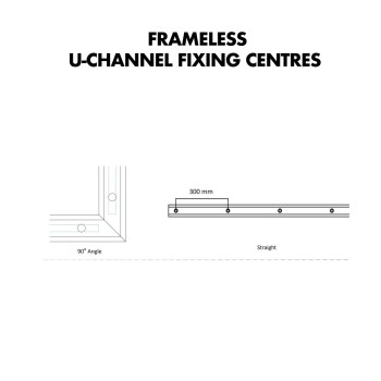Frameless Aluminium Glass Balustrade 90˚ Corner Piece - 150mm x 150mm