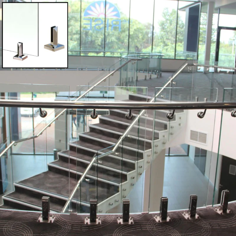 Spigot Glass Balustrade / Handrail - (Pair of) Spigot Mounted 304 Grade Stainless Steel Spigots - 10mm Toughened Glass 0.74kN / 1.5kN / 3.0kN Spigot Glass Balustrade / Handrail - (Pair of) Spigot Mounted 304 Grade Stainless Steel Spigots - 10mm Toughened Glass 0.74kN / 1.5kN / 3.0kN