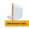 MDF Skirting Board Chamfered Edge - 4" / 6" x 14mm x 3m - Pre-Primed White MDF Skirting Board Chamfer 100mm / 140mm MDF Skirting Board Chamfered Edge - 4" / 6" x 14mm x 3m - Pre-Primed White MDF Skirting Board Chamfer 100mm / 140mm