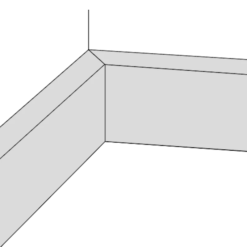 MDF Skirting Board - Pre-Primed White 3m Moisture Resistant MDF Wall Skirting Board - Bullnose Grooved Square Contemporary Modern - 3m lengths