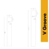 MDF Skirting Board - Pre-Primed White 3m Moisture Resistant MDF Wall Skirting Board - Bullnose Grooved Square Contemporary Modern - 3m lengths