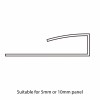 PVC Edging Edge End Trim for Shower Aqua Wall Panel Cladding 5mm/10mm - Multipanel Aquabord Corner Trim White Chrome Silver
