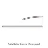 PVC Edging Edge End Trim for Shower Aqua Wall Panel Cladding 5mm/10mm - Multipanel Aquabord Corner Trim White Chrome Silver