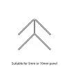 PVC External Corner Trim for Shower Aqua Wall Panel Cladding 5mm/10mm - Multipanel Aquabord Corner Trim White Chrome Silver