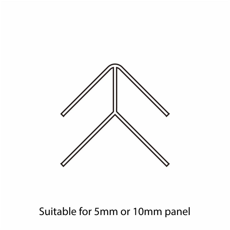 PVC External Corner Trim for Shower Aqua Wall Panel Cladding 5mm/10mm - Multipanel Aquabord Corner Trim White Chrome Silver