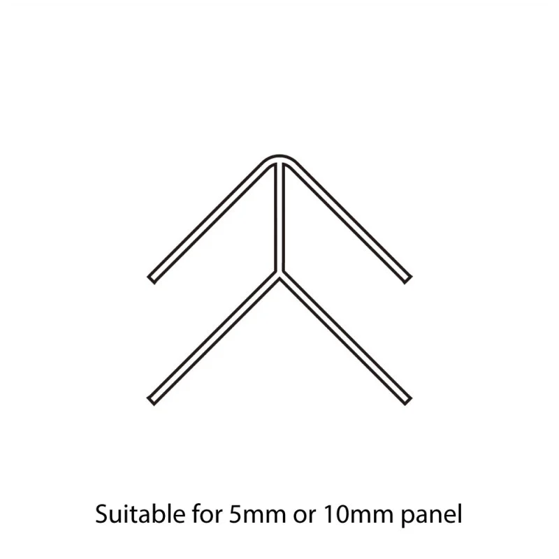 PVC External Corner Trim for Shower Aqua Wall Panel Cladding 5mm/10mm - Multipanel Aquabord Corner Trim White Chrome Silver