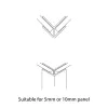 PVC External Corner Trim for Shower Aqua Wall Panel Cladding 5mm/10mm - Multipanel Aquabord Corner Trim White Chrome Silver