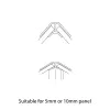 PVC Internal Corner Trim for Shower Aqua Wall Panel Cladding 5mm/10mm - Multipanel Aquabord Corner Trim White Chrome Silver PVC Internal Corner Trim for Shower Aqua Wall Panel Cladding 5mm/10mm - Multipanel Aquabord Corner Trim White Chrome Silver