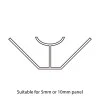 PVC Internal Corner Trim for Shower Aqua Wall Panel Cladding 5mm/10mm - Multipanel Aquabord Corner Trim White Chrome Silver PVC Internal Corner Trim for Shower Aqua Wall Panel Cladding 5mm/10mm - Multipanel Aquabord Corner Trim White Chrome Silver