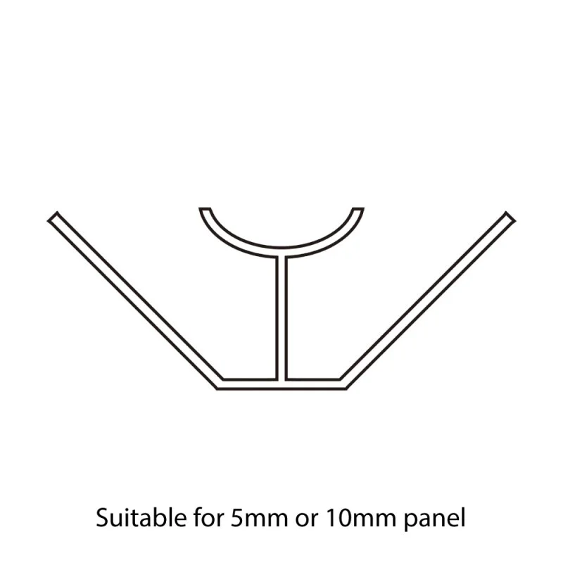 PVC Internal Corner Trim for Shower Aqua Wall Panel Cladding 5mm/10mm - Multipanel Aquabord Corner Trim White Chrome Silver PVC Internal Corner Trim for Shower Aqua Wall Panel Cladding 5mm/10mm - Multipanel Aquabord Corner Trim White Chrome Silver