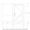 UPVC Window Anthracite Grey - Double 1190mm w x 1040mm h (RAL7016) Left or Right Opening 2P