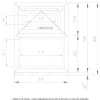 UPVC Window Anthracite Grey - Single 610mm w x 820mm h Top Hung Opening (RAL7016) 1P UPVC Window Anthracite Grey - Single 610mm w x 820mm h Top Hung Opening (RAL7016) 1P