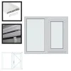 UPVC Window White - Double 1190mm w x 1040mm h (RAL9010) Left or Right Opening 2P UPVC Window White - Double 1190mm w x 1040mm h (RAL9010) Left or Right Opening 2P