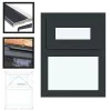 UPVC Window Anthracite Grey - Single 610mm w x 820mm h Top Hung Opening (RAL7016) 1P UPVC Window Anthracite Grey - Single 610mm w x 820mm h Top Hung Opening (RAL7016) 1P