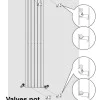Vertical Radiator - Oval Anthracite Grey RAL7016 - Tall Tower Traditional Column Wall Mount Radiator - Single & Double Panel