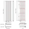 Vertical Radiator - Oval Anthracite Grey RAL7016 - Tall Tower Traditional Column Wall Mount Radiator - Single & Double Panel