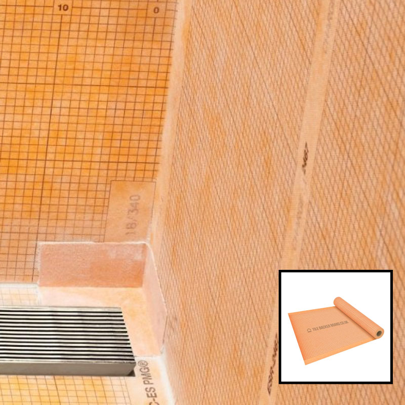 10sqm Waterproof Tile Membrane Fleece Roll -  Underlay for Wet Room, Shower, Bath, Tanking Fleece Matting Under Tile Bath Shower for Wall & Floor - 1m Wide Underlayment Polyethylene 200