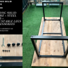 Rustic Industrial Solid Wood Dining Table / Desk / Work Table - Chunky Timber / Steel Legs (Square Legs) - 1.5m (150cm) / 1.8m (180cm) / 2m(200cm) c/w Black Square Box Legs x 2 4-8 Persons - WAVEY LIVE EDGE Rustic Industrial Solid Wood Dining Table / Desk / Work Table - Chunky Timber / Steel Legs (Square Legs) - 1.5m (150cm) / 1.8m (180cm) / 2m(200cm) c/w Black Square Box Legs x 2 4-8 Persons - WAVEY LIVE EDGE