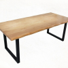 Rustic Industrial Solid Wood Dining Table / Desk / Work Table - Chunky Timber / Steel Legs (Square Legs) - 1.5m (150cm) / 1.8m (180cm) / 2m(200cm) c/w Black Square Box Legs x 2 4-8 Persons - WAVEY LIVE EDGE Rustic Industrial Solid Wood Dining Table / Desk / Work Table - Chunky Timber / Steel Legs (Square Legs) - 1.5m (150cm) / 1.8m (180cm) / 2m(200cm) c/w Black Square Box Legs x 2 4-8 Persons - WAVEY LIVE EDGE