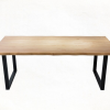 Rustic Industrial Solid Wood Dining Table / Desk / Work Table - Chunky Timber / Steel Legs (Square Legs) - 1.5m (150cm) / 1.8m (180cm) / 2m(200cm) c/w Black Square Box Legs x 2 4-8 Persons - WAVEY LIVE EDGE Rustic Industrial Solid Wood Dining Table / Desk / Work Table - Chunky Timber / Steel Legs (Square Legs) - 1.5m (150cm) / 1.8m (180cm) / 2m(200cm) c/w Black Square Box Legs x 2 4-8 Persons - WAVEY LIVE EDGE