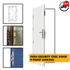 High Security  Multi point lock - Thumb Turn Inside, Key Lock Exterior + 3 Keys + Handle