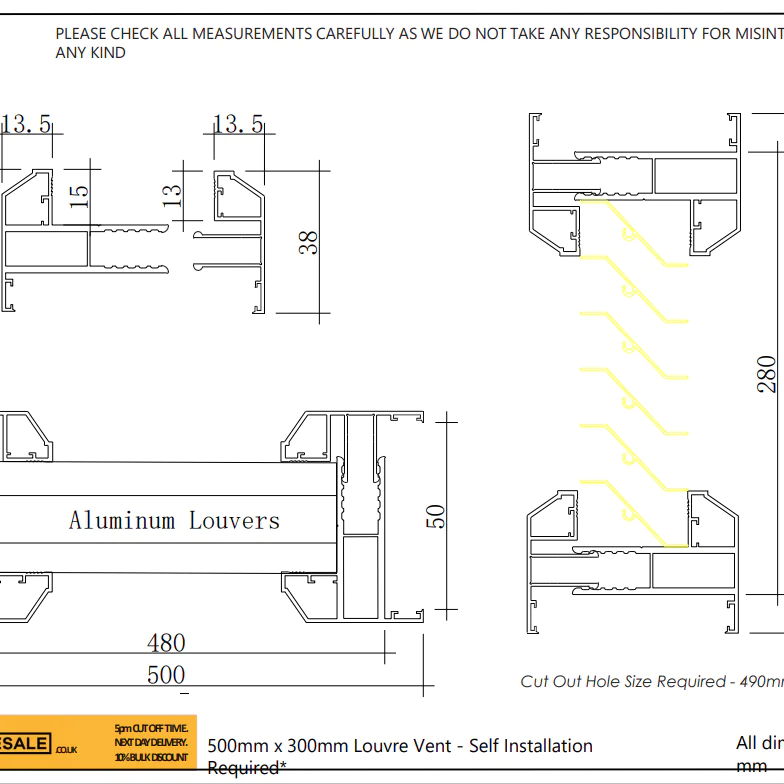 Louvre Vent 500mm x 300mm for Security Personnel Pedestrian Door - Industrial Grade Exterior Outdoor Security Door for Garage, Warehouse, Shed, Industrial Unit, Lockup, Shed, Shipping Container, Farm Barn Louvre Vent 500mm x 300mm for Security Personnel Pedestrian Door - Industrial Grade Exterior Outdoor Security Door for Garage, Warehouse, Shed, Industrial Unit, Lockup, Shed, Shipping Container, Farm Barn