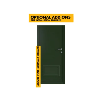 Louvre Vent 500mm x 300mm for Security Personnel Pedestrian Door - Industrial Grade Exterior Outdoor Security Door for Garage, Warehouse, Shed, Industrial Unit, Lockup, Shed, Shipping Container, Farm Barn 