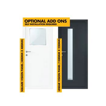 Vision Glass Window Panels for Steel Security Personnel Pedestrian Door  (Clear glass)