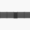 Aluminium Gate for Garden 1800mm/180cm/1.8m Posts  Anthracite Grey RAL7016 / Black RAL9005 – Aluminium Pedestrian Garden Side Gate  (1650mm h x 950/1150mm w) c/w Lock, handle + 3 Keys