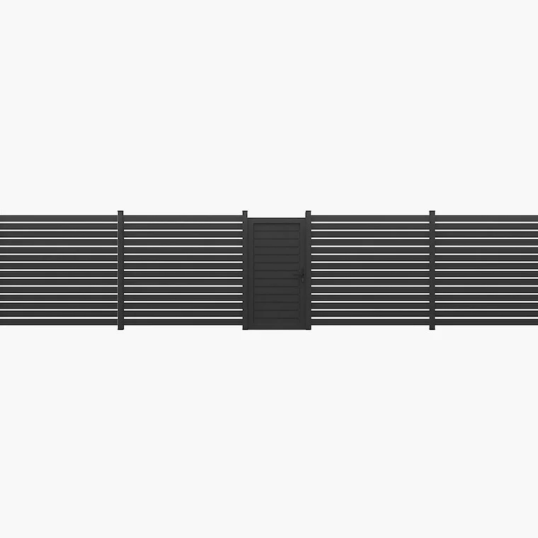Aluminium Gate for Garden 1800mm/180cm/1.8m Posts  Anthracite Grey RAL7016 / Black RAL9005 – Aluminium Pedestrian Garden Side Gate  (1650mm h x 950/1150mm w) c/w Lock, handle + 3 Keys