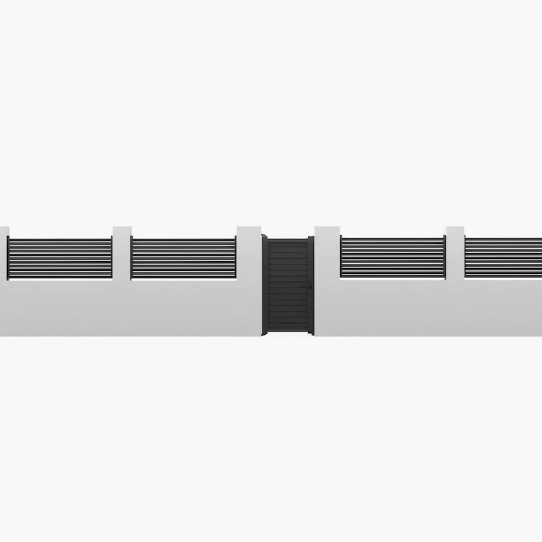Aluminium Gate for Garden 1800mm/180cm/1.8m Posts  Anthracite Grey RAL7016 / Black RAL9005 – Aluminium Pedestrian Garden Side Gate  (1650mm h x 950/1150mm w) c/w Lock, handle + 3 Keys