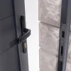 Aluminium Gate for Garden 1800mm/180cm/1.8m Posts  Anthracite Grey RAL7016 / Black RAL9005 – Aluminium Pedestrian Garden Side Gate  (1650mm h x 950/1150mm w) c/w Lock, handle + 3 Keys