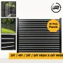 Aluminium Slatted Fencing Panels Black/Anthracite Grey Fence – 3ft, 4ft, 5ft, 6ft (900mm, 1200mm, 1500mm, 1800mm) Modern Garden Fencing UK c/w 50mm/100mm Fencing Slats (25mm Spacers/Gaps)