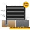 Aluminium Slatted Fencing Panels Black Fence – 3ft, 4ft, 5ft, 6ft (900mm, 1200mm, 1500mm, 1800mm) Modern Garden Fencing UK c/w 50mm/100mm Fencing Slats