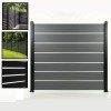 Aluminium Slatted Fencing Panels Black/Anthracite Grey Fence – 3ft, 4ft, 5ft, 6ft (900mm, 1200mm, 1500mm, 1800mm) Modern Garden Fencing UK c/w 50mm/100mm Fencing Slats (25mm Spacers/Gaps)