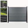 Aluminium Slatted Fencing Panels Black/Anthracite Grey Fence – 3ft, 4ft, 5ft, 6ft (900mm, 1200mm, 1500mm, 1800mm) Modern Garden Fencing UK c/w 50mm/100mm Fencing Slats (25mm Spacers/Gaps)