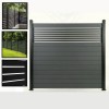 Aluminium Slatted Fencing Panels Black/Anthracite Grey Fence – 3ft, 4ft, 5ft, 6ft (900mm, 1200mm, 1500mm, 1800mm) Modern Garden Fencing UK c/w 50mm/100mm Fencing Slats (25mm Spacers/Gaps)