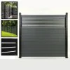 Aluminium Slatted Fencing Panels Black/Anthracite Grey Fence – 3ft, 4ft, 5ft, 6ft (900mm, 1200mm, 1500mm, 1800mm) Modern Garden Fencing UK c/w 50mm/100mm Fencing Slats (25mm Spacers/Gaps)