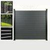 Aluminium Slatted Fencing Panels Black/Anthracite Grey Fence – 3ft, 4ft, 5ft, 6ft (900mm, 1200mm, 1500mm, 1800mm) Modern Garden Fencing UK c/w 50mm/100mm Fencing Slats (25mm Spacers/Gaps)