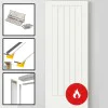 Cottage Suffolk Style FD30 Fire Rated Internal Door Set – 30 Minute Fire Doors – White Primed Timber Doors (Mexicano) 762mm/840mm x 1980mm x 44mm - c/w Optional MDF Door Frame Liner + Intumescent Strips Cottage Suffolk Style FD30 Fire Rated Internal Door Set – 30 Minute Fire Doors – White Primed Timber Doors (Mexicano) 762mm/840mm x 1980mm x 44mm - c/w Optional MDF Door Frame Liner + Intumescent Strips