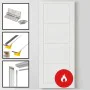 Vancouver 4-Panel Ladder FD30 Fire Rated Internal Door Set – 30 Minute Fire Doors – White Primed Timber Doors – 762mm/840mm x 1980mm x 44mm - c/w Optional MDF Door Frame Liner + Intumescent Strips