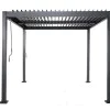 Aluminium Pergola 3m x 3m - Anthracite Grey RAL 7016 with Adjustable Louvred Roof - Aluminium Patio Garden Screen Canopy (2.5m High) Aluminium Pergola 3m x 3m - Anthracite Grey RAL 7016 with Adjustable Louvred Roof - Aluminium Patio Garden Screen Canopy (2.5m High)