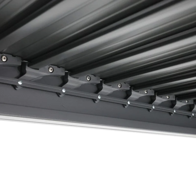 Aluminium Pergola 3m x 3m - Anthracite Grey RAL 7016 with Adjustable Louvred Roof - Aluminium Patio Garden Screen Canopy (2.5m High) Aluminium Pergola 3m x 3m - Anthracite Grey RAL 7016 with Adjustable Louvred Roof - Aluminium Patio Garden Screen Canopy (2.5m High)