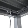 Aluminium Pergola 3m x 3m - Anthracite Grey RAL 7016 with Adjustable Louvred Roof - Aluminium Patio Garden Screen Canopy (2.5m High) Aluminium Pergola 3m x 3m - Anthracite Grey RAL 7016 with Adjustable Louvred Roof - Aluminium Patio Garden Screen Canopy (2.5m High)
