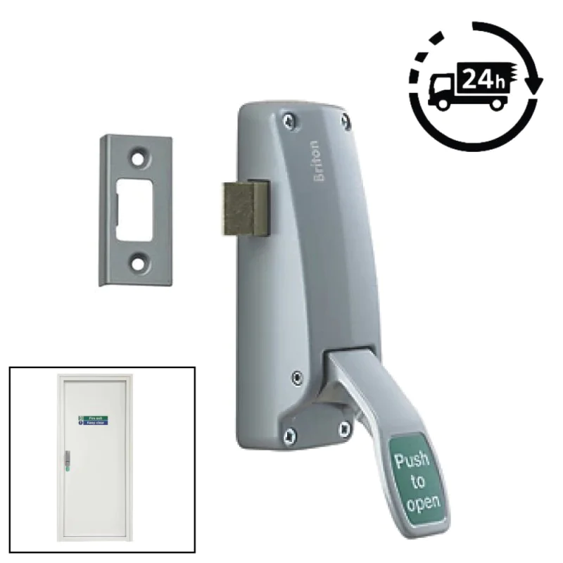 Briton 1438 Push Pad/Lever Emergency Exit Latch Handle Reversible for LH/RH Doors - Allegion Briton 1438.SE/1438M.R.SE Briton 1438 Push Pad/Lever Emergency Exit Latch Handle Reversible for LH/RH Doors - Allegion Briton 1438.SE/1438M.R.SE