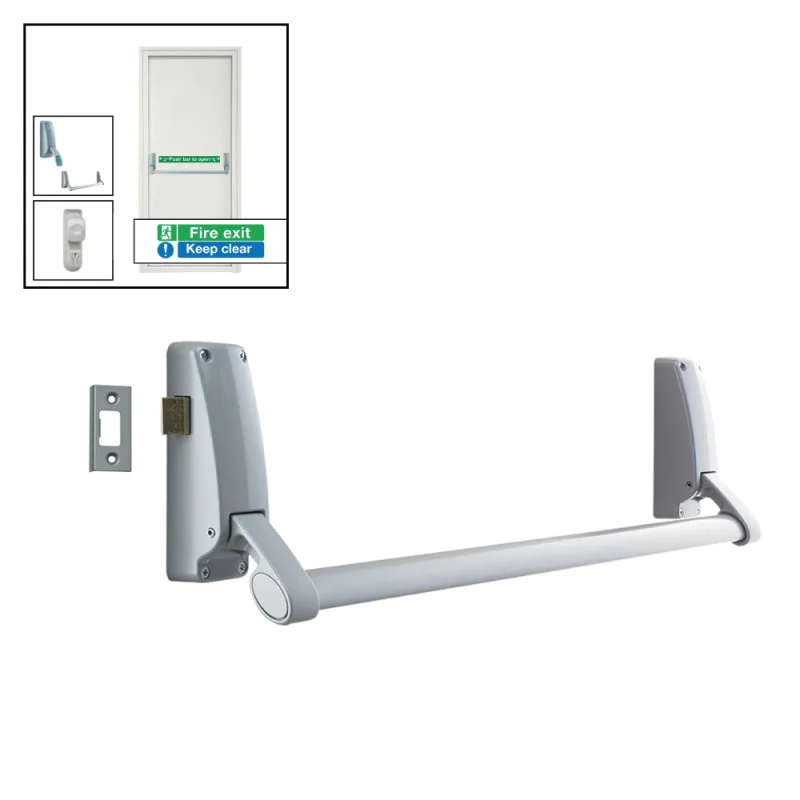 Briton 378 Push Bar Emergency Exit Rim Panic Latch - Push Bar Exit Devices Reversible for LH/RH Doors - Allegion Briton 378.SE/378.M Briton 378 Push Bar Emergency Exit Rim Panic Latch - Push Bar Exit Devices Reversible for LH/RH Doors - Allegion Briton 378.SE/378.M
